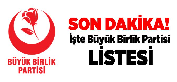 BBP’nin Aday listeleri açıklandı
