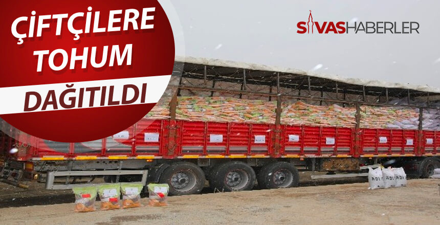 Çiftçilere Sivas’ta tohum dağıtıldı