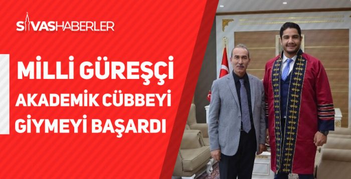Milli güreşçi akademik cübbeyi giymeyi başardı