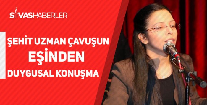 Çanakkale Programında Şehit uzman çavuşun eşinden duygusal konuşma