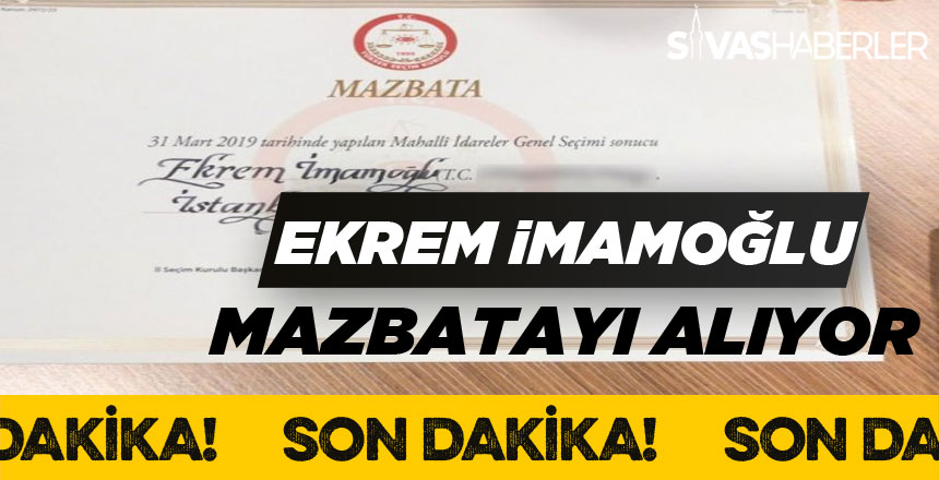 İstanbul B.Belediye Başkanı Ekrem İmamoğlu 18:00’da Mazbatayı Alıyor