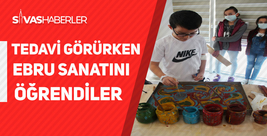 Yatarak Tedavi Gören Çocuklar Ebru Sanatını Öğrendiler