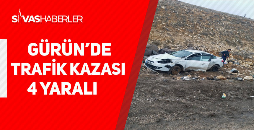 Gürün’de trafik kazası 4 yaralı