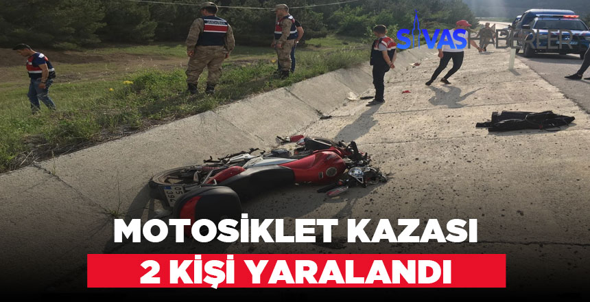 Motosiklet kazasında 2 kişi yaralı