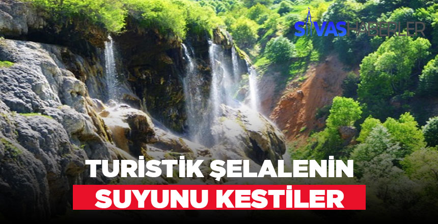 Sulama sebebiyle şelalenin suyu kesildi