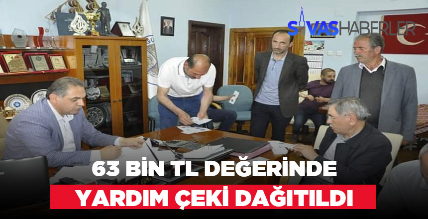 Gürün’de yardım çekleri dağıtıldı