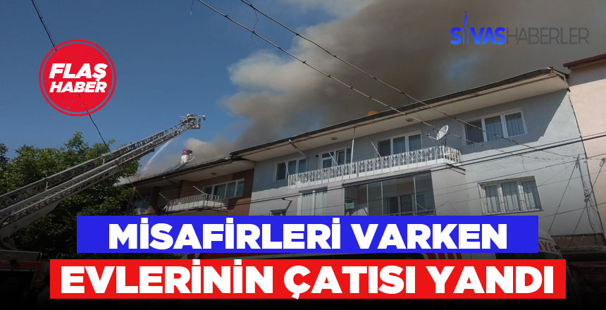 Çatıda çıkan yangın paniğe sebep oldu