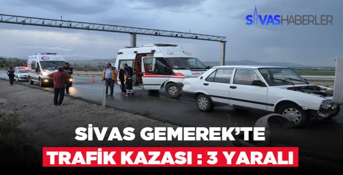 Gemerek’te trafik kazası yaşandı yaralılar var