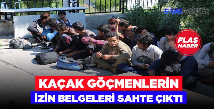 Sahte izin belgeli 15 kaçak göçmen yakalandı