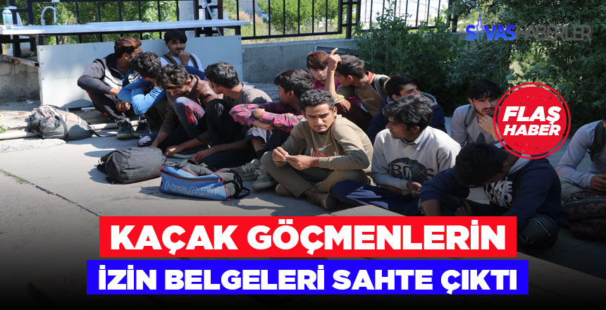 Sahte izin belgeli 15 kaçak göçmen yakalandı