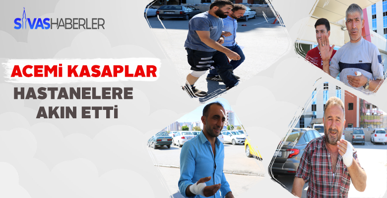 Sivas’ta acemi kasaplar iş başında