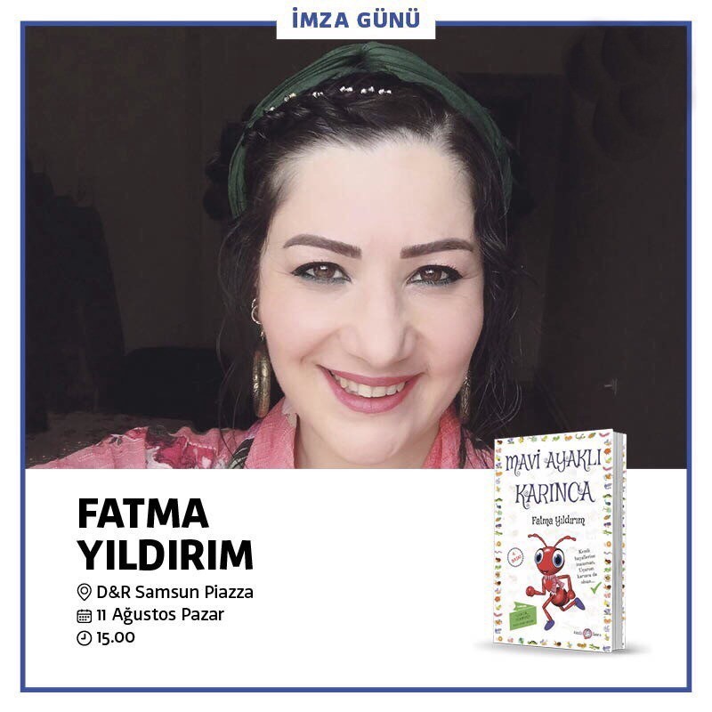 Çocuk edebiyatı yazarı Fatma Yıldırım Samsun’da minik okurlarıyla buluşacak