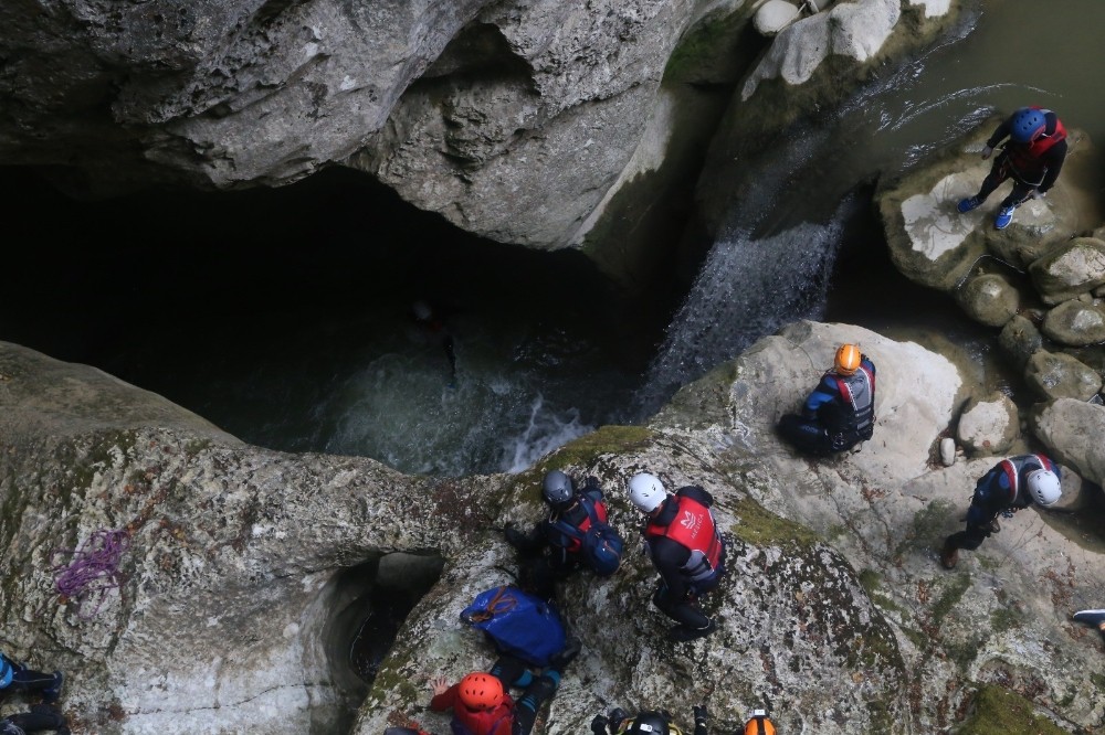 Doğa Sporları Festivali kapsamında kanyonlara giriş yapıldı