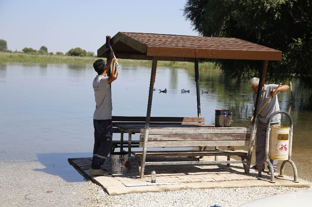 Döşemealtı Belediyesinden Kırkgöz Gölü’nde temizlik
