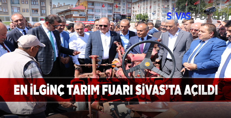 Sivas’taki tarım fuarından ilginç kareler