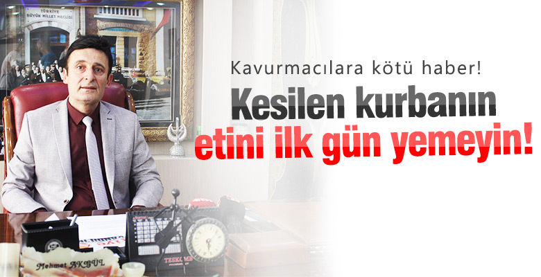 Kesilen kurbanın etini ilk gün yemeyin