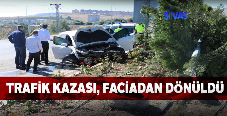 Sivas’ta trafik kazası faciadan dönüldü