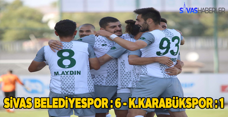 Sivas Belediyespor sahasında Kardemir Karabükspor‘u 6-1 mağlup etti