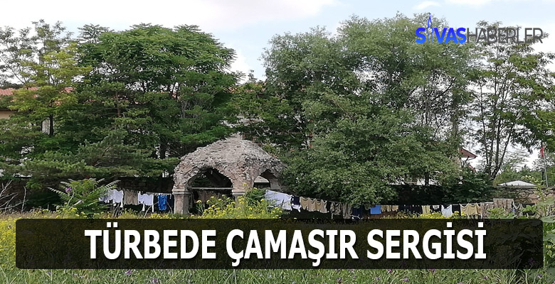 Türbeye çamaşır serildi !