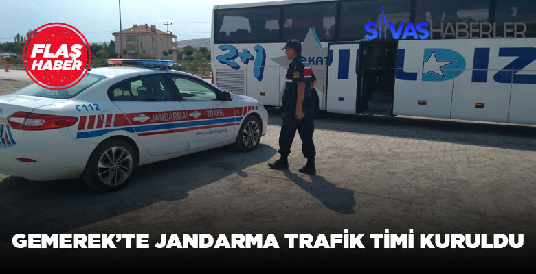 Gemerek ilçesinde Jandarma Trafik Timi faaliyetine başladı