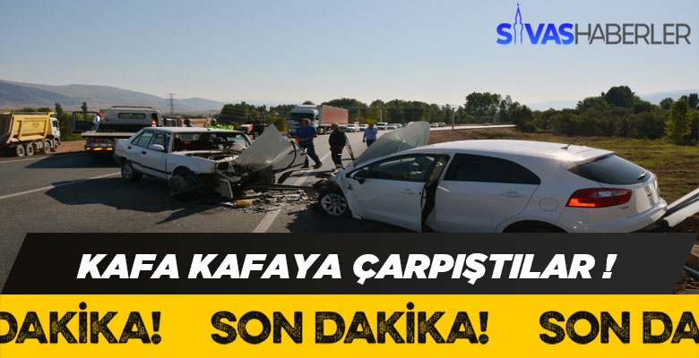 İki Otomobil Çarpıştı ölü ve yaralılar var