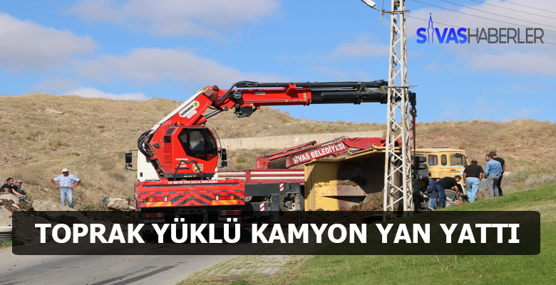 Toprak taşıyan kamyonun freni boşaldı