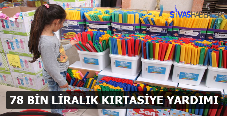 78 Bin Liralık Kırtasiye yardımı yapıldı