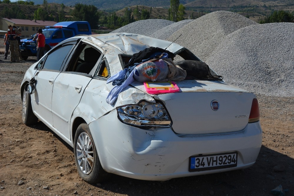 Aracın takla atması sonucu 6 kişi yaralandı