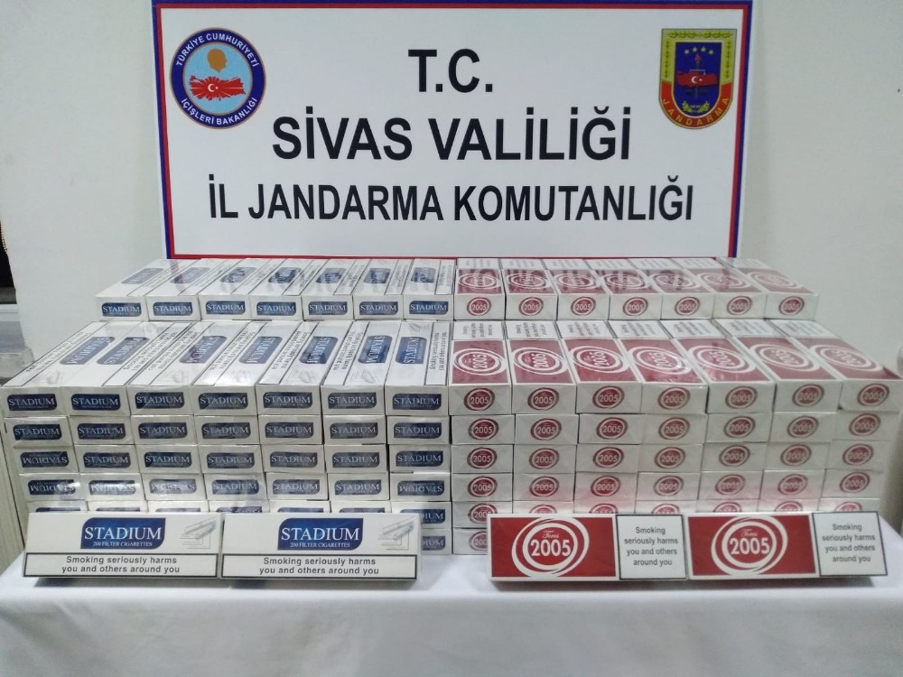 Sivas’ta yüklü sayıda kaçak sigara yakalandı