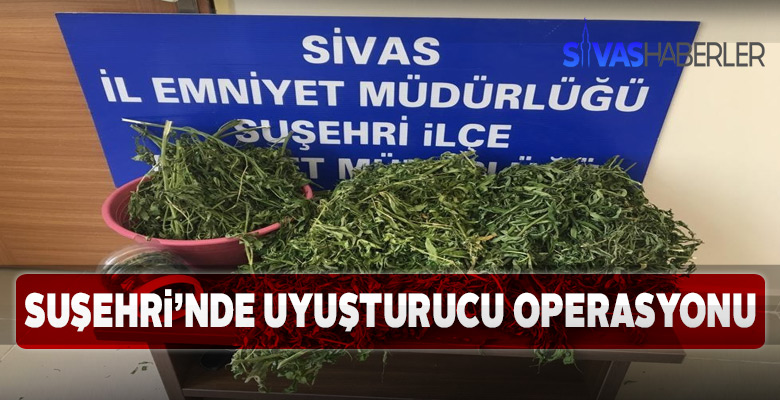 Sivas Suşehri ilçesinde uyuşturucu madde yakalandı