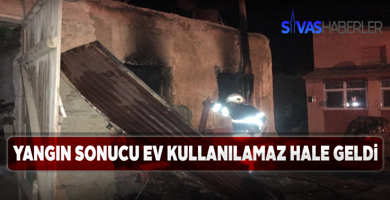 Çıkan Yangında Tandır Evi Kül Oldu