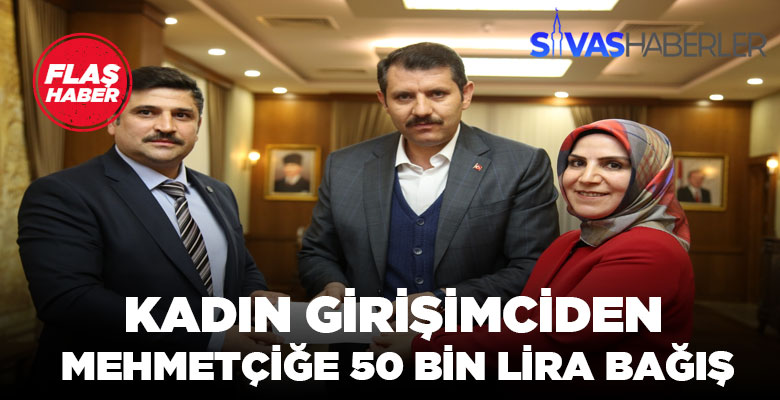 Sivaslı kadın işletmeciden Mehmetçiğe bağış