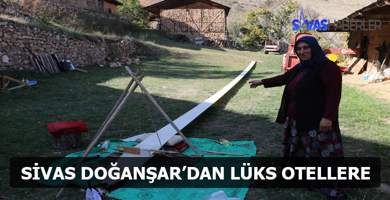 Sivas Doğanşar’dan lüks otellere hamam kesesi gönderiliyor