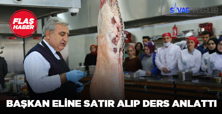 Sivas Ticaret Borsası Başkanı Elinde Satırla Ders Anlattı