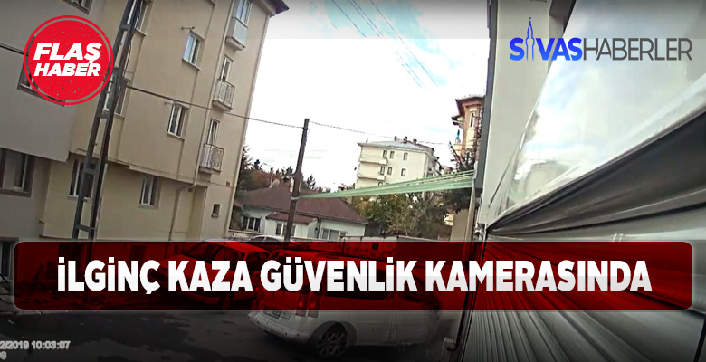 Sivas Kümbet mahallesinde ilginç trafik kazası