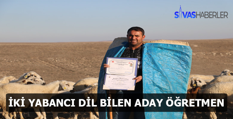 2 dil bilen Öğretmen adayı çobanlık yapıyor