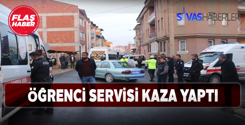 Öğrenci servisi kaza yaptı 2 öğrenci 4 kişi yaralı