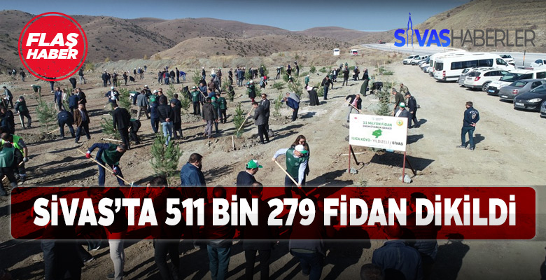 Sivas’ın Farklı Noktalarında 511 bin 279 fidan dikildi
