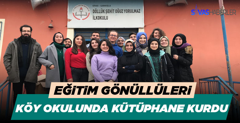 Sivas’ta 17 genç gönüllü kütüphane kurdu