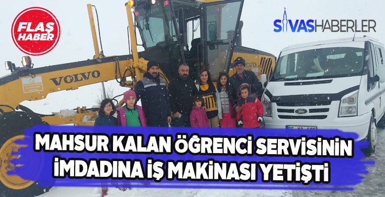 Sivas’ta Tipi nedeniyle öğrenci servisi yolda kaldı
