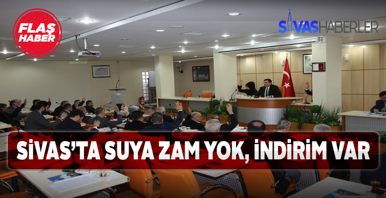 Sivas’ta 2020 yılı itibariyle suya zam yapılmadı