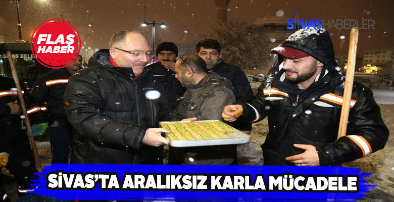 Sivas Belediyesi karla temizlik seferberliğini başlattı