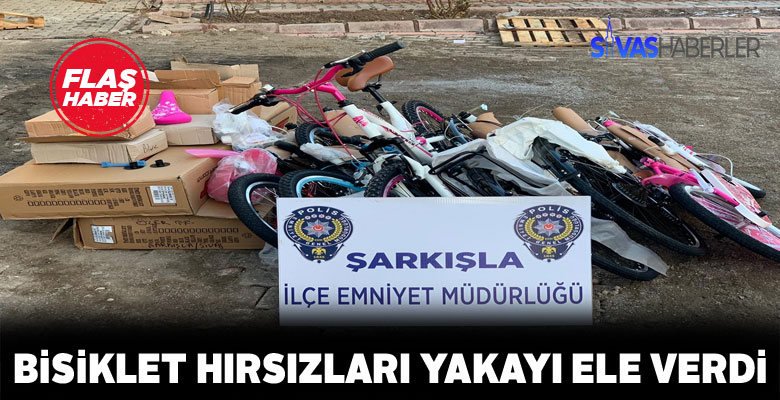 Şarkışla’da bisiklet hırsızları kıskıvrak yakalandı