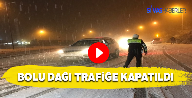 Bolu Dağı yoğun kar yağışına teslim oldu