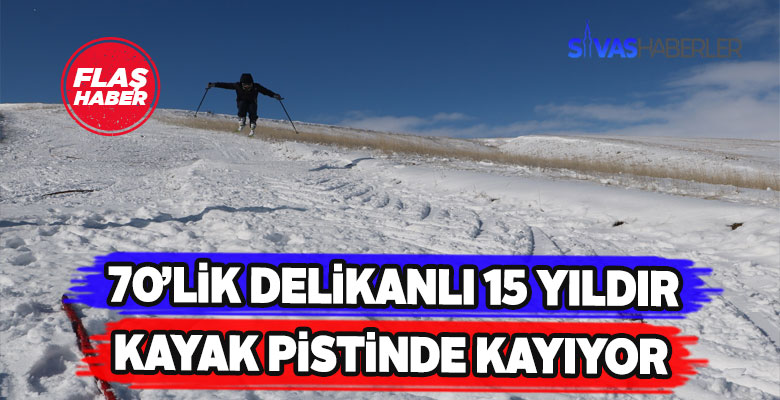 Sivaslı amca kayak merkezini ayağına getirdi