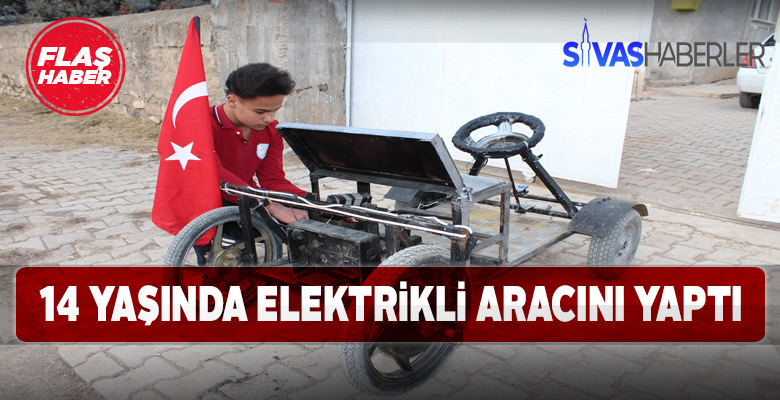 Sivaslı genç çocuk elektrikli araç üretti