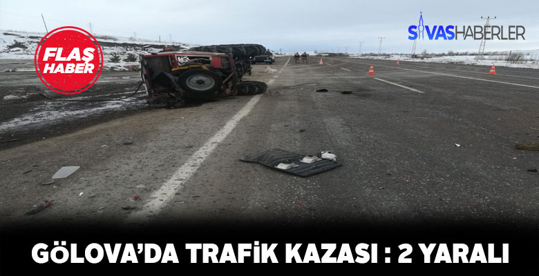 Gölova’da 2 araç birbirine girdi