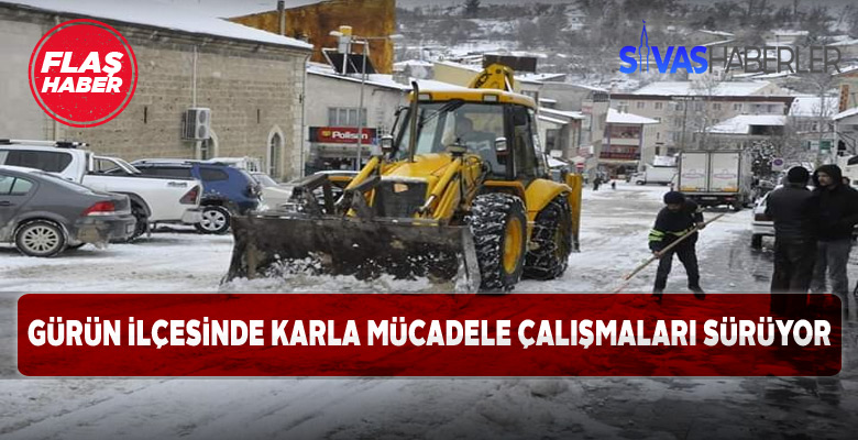 Gürün’de ekipler karla mücadele seferberliği ilan etti