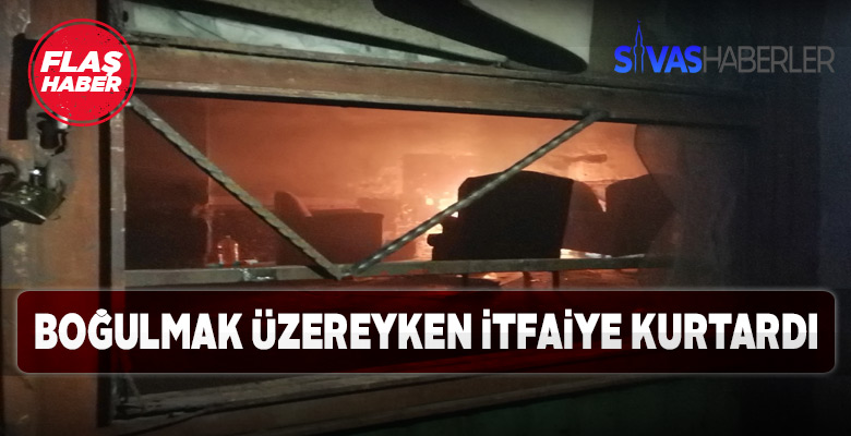 Dükkanı yakan sarhoş yanmaktan son anda kurtuldu