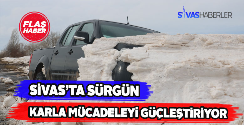 Kar sürgünleri iş makinelerine zor anlar yaşatıyor